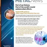 graphic of Metal News magazine cover with text and imagery