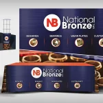 graphic of National Bronze tradeshow booth materials