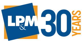 LP&M logo with 30 years text horizontal