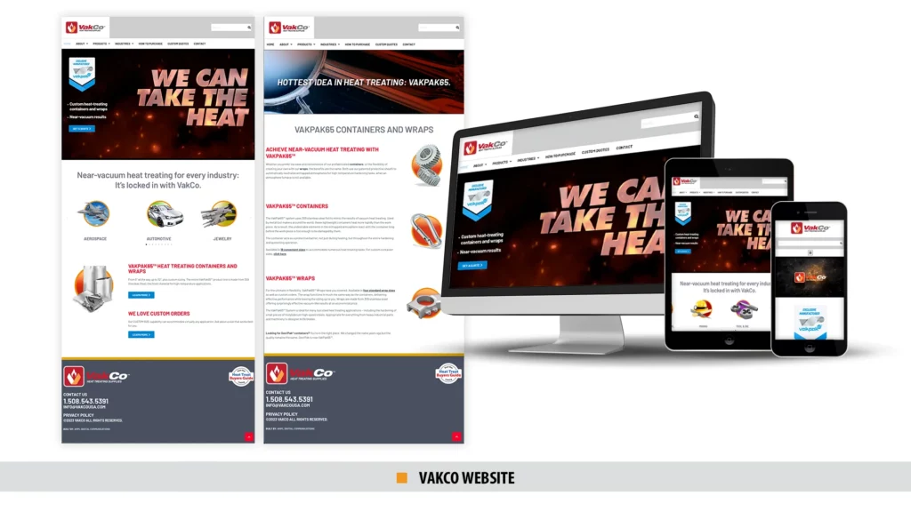 VakCo website collage graphic