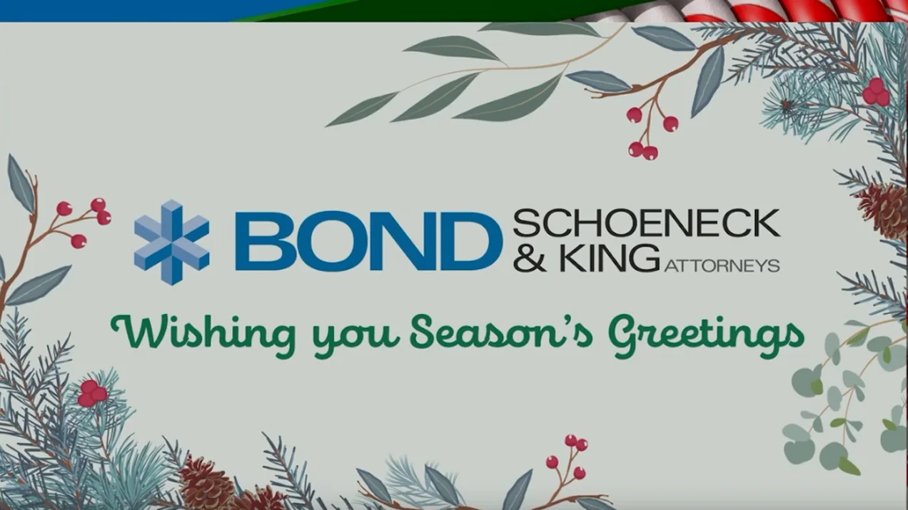 Bond holiday screen graphic