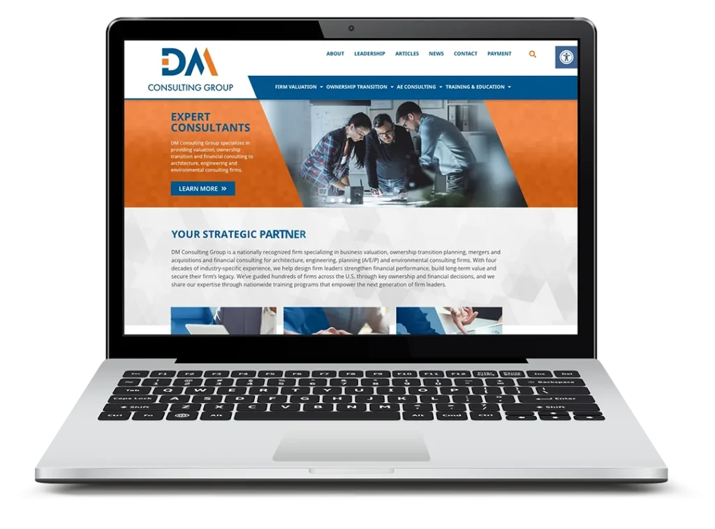 DM Consulting Group website graphic