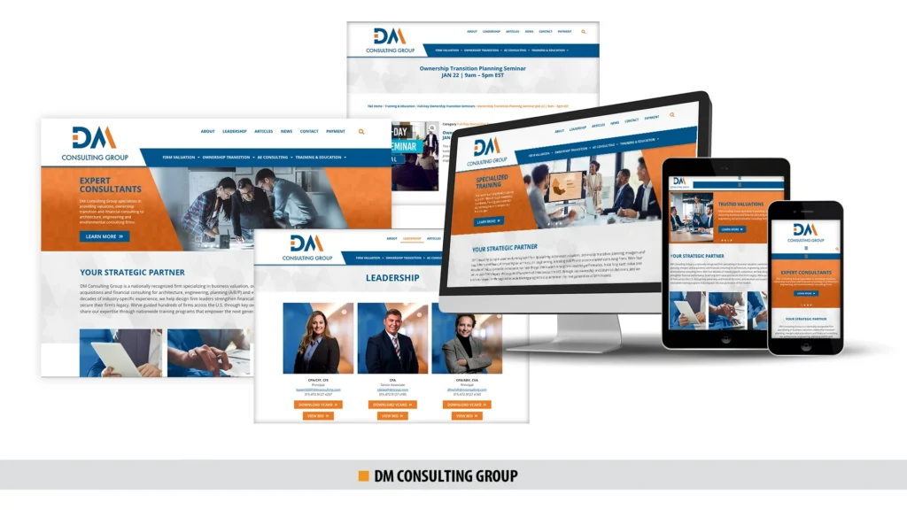 DM Consulting Group website graphic